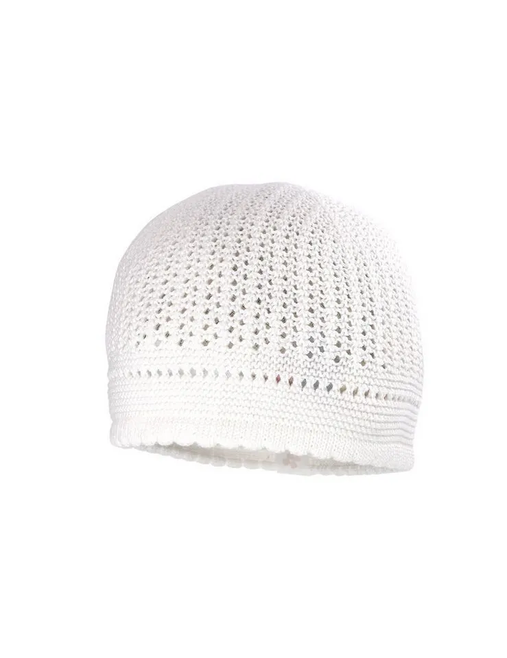 Maximo Maximo Strickmütze GOTS BABY-Mütze, Struktur (1-St), Weiß, – Produktbild 1 von 1