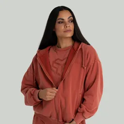 GymBeam OG1 STRIX Hoodie für Frauen mit Reißverschluss in Washed Terra S – Produktbild 1 von 1