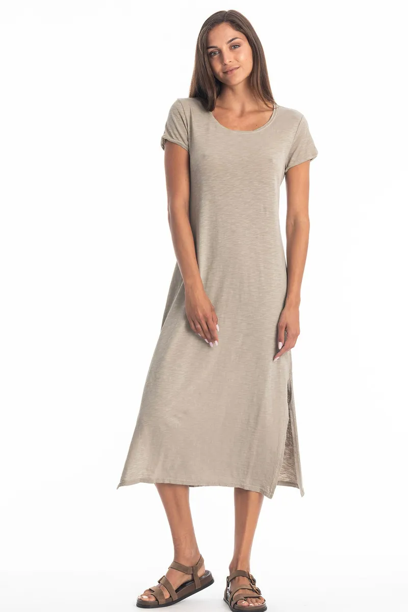 RAVENS VIEW IBIZA RAVENS VIEW IBIZA Damen vegan Kleid Uma Stone, Beige, – Produktbild 2 von 2