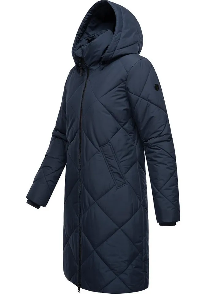 ragwear ragwear Steppmantel Rebela stylischer Winterparka mit abnehmbarer Kapuze, Blau, – Produktbild 2 von 3