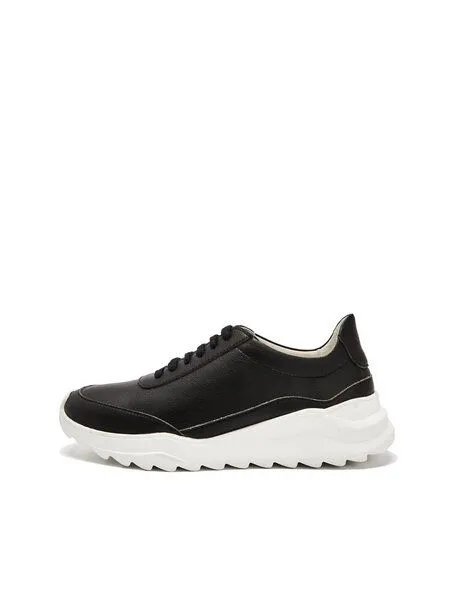 NINE TO FIVE NINE TO FIVE #florida - veganer Runner, minimalistischer Damen Sneaker, Black micro, – Produktbild 2 von 4