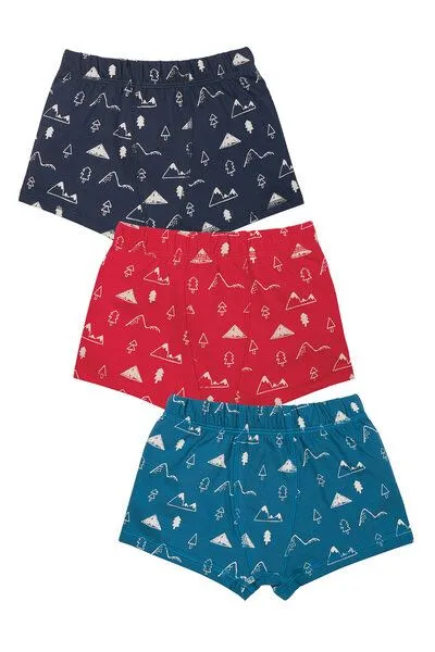 Frugi Frugi Boxershorts für Jungs mit Bergprint - Dreierpack – Produktbild 2 von 2