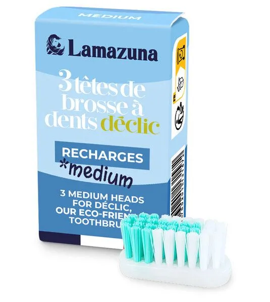 Lamazuna Lamazuna Zahnbürsten-Wechselköpfe, Set 3 Stk. – Produktbild 1 von 2