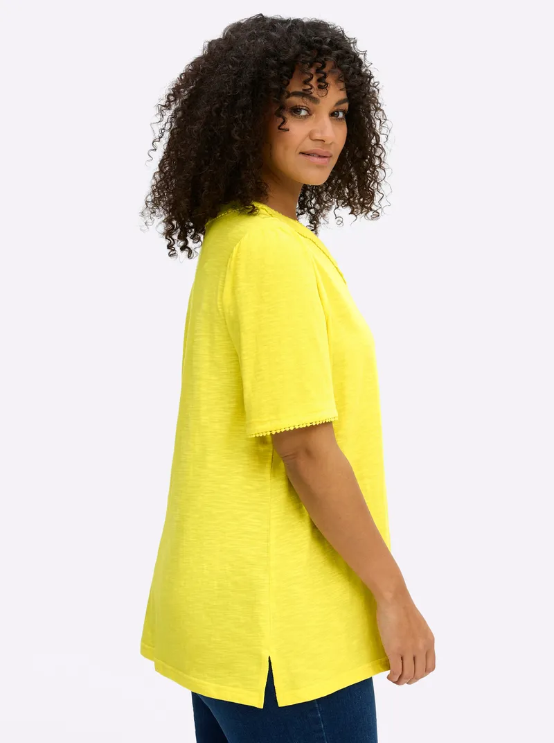sheego Halbarmshirt, Limone, – Produktbild 3 von 3