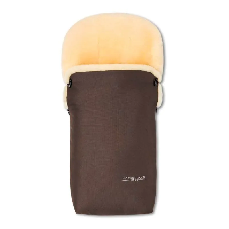 Hofbrucker Hofbrucker Fußsack Kinderwagen Lammfell Putzi Maße 90 x 34 x 10 cm, Braun, – Produktbild 1 von 4