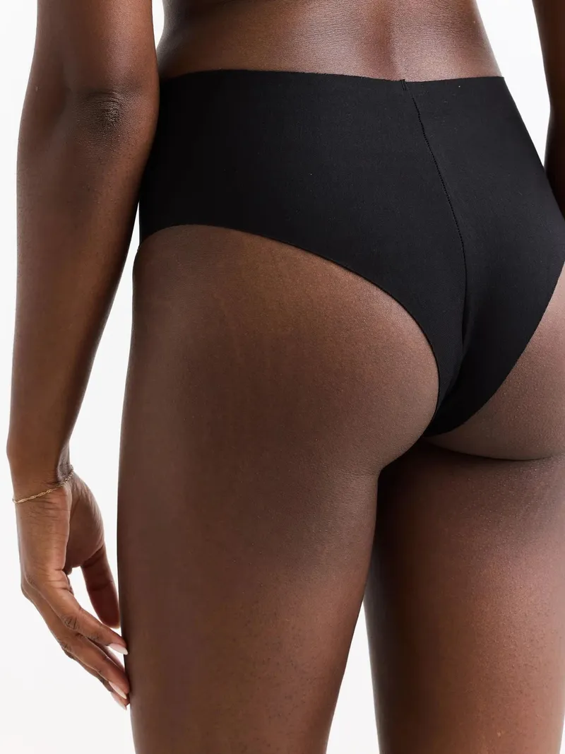 erlich textil erlich textil Casual Cotton High Waist Brazil String im 3er Pack aus Bio-Baumwolle, made in Europe, Umbra, – Produktbild 3 von 3