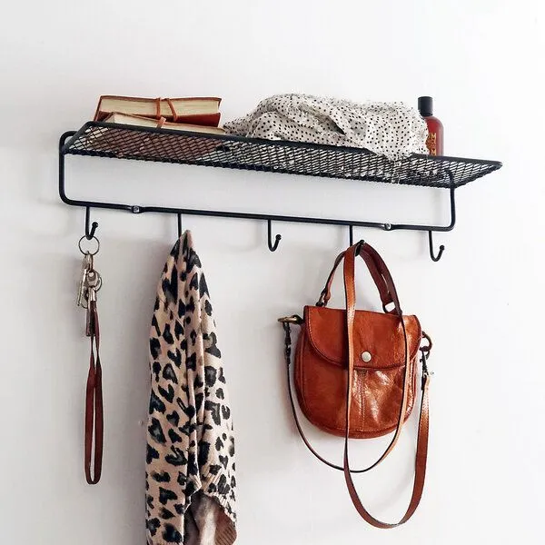 Puhlmann Puhlmann Wandgarderobe Schwarz, Schwarz, – Produktbild 6 von 8