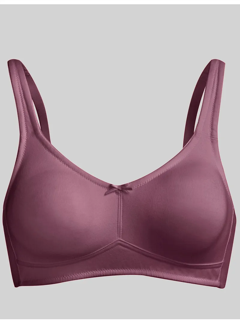 wäschepur BH ohne Bügel, Taupe + brombeer, – Produktbild 2 von 3