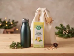 Geschenkset "Wohlfühlpaket" 3-tlg., mit Isolierflasche, Bio-Tee und Dekoanhänger – Produktbild 1 von 1