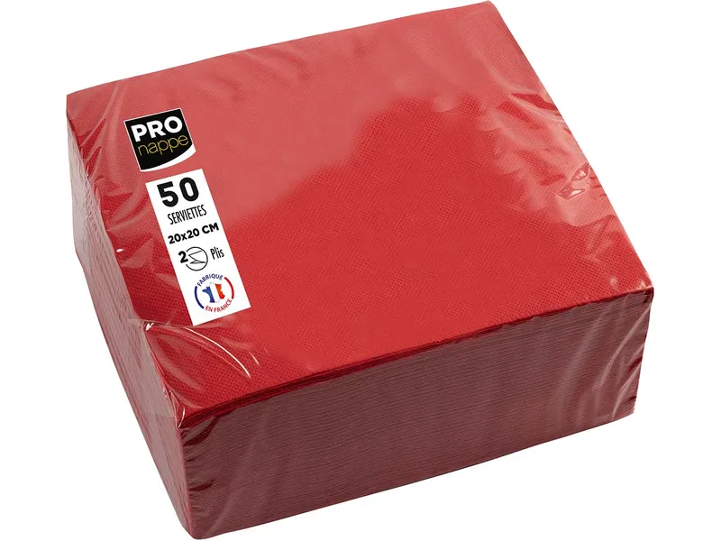 ProNappe 50 ProNappe Cocktail-Servietten 20 x 20 cm, Rot, – Produktbild 2 von 3