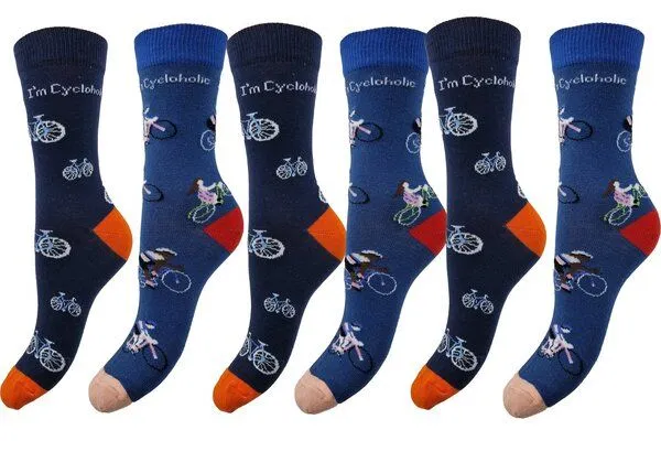 Bruno Barella Bruno Barella Bio-Baumwollsocken mit Fahrradmotiv im 6er Pack – Produktbild 1 von 1