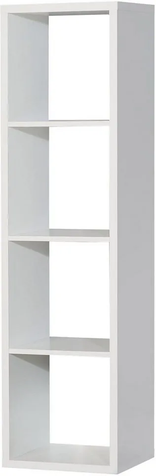 FORTE Standregal Mauro, FSC®-zertifiziert, Fachgröße 33x33cm, 4 Fächer, Weiß, – Produktbild 2 von 5