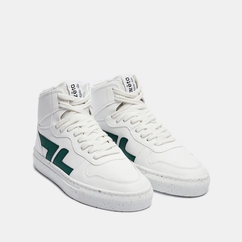 Zèta Zèta Herren vegan Sneaker Alta Grün & Weiß, Dunkelgrün, – Produktbild 2 von 2