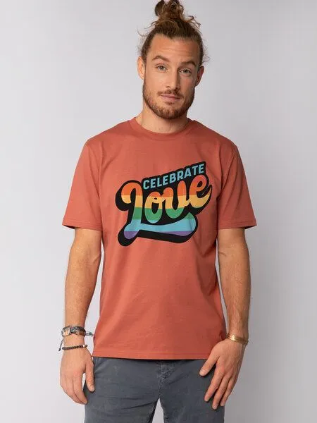 watapparel watapparel T-Shirt Unisex Celebrate Love, Heritage brown, – Produktbild 1 von 3