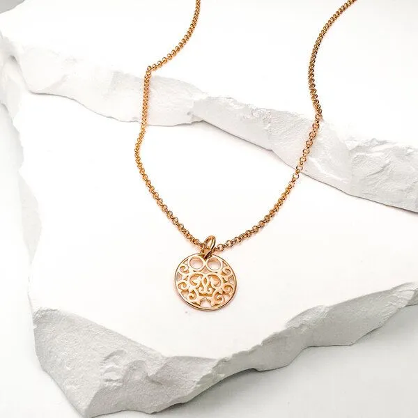 MOANINA MOANINA Kette Rome Ornament - 925 Silber/18k Gold Vermeil - 3 Längen, Rose, – Produktbild 1 von 4