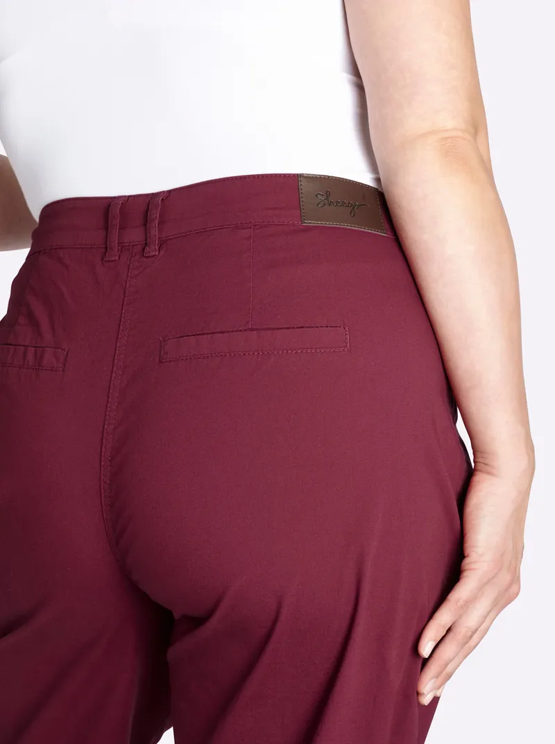 sheego Chinohose, Bordeaux, – Produktbild 2 von 2