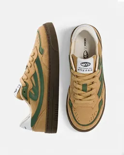 MoEa MoEa Herren vegan Sneaker Veyron Low Taupe/Grüner Apfel – Produktbild 1 von 1