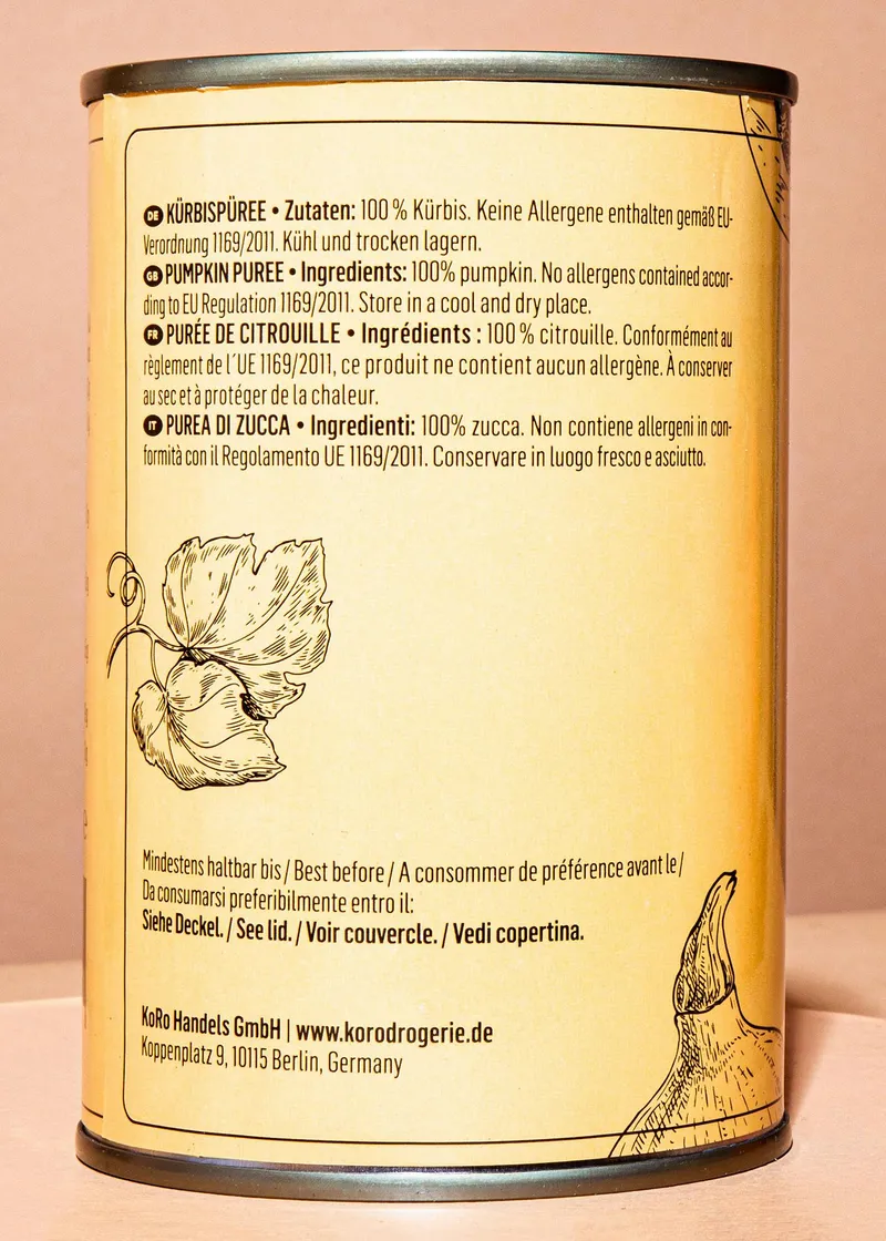 KoRo Kürbispüree | 24 x 425 g – Produktbild 4 von 6