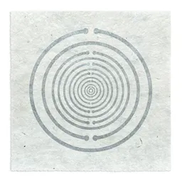 Veskor Cassiopeia Veskor Cassiopeia LAKHOVSKY SPULE Heilige Geometrie Linoldruck | 22 × 22 cm | Silber auf Naturweiß – Produktbild 1 von 1