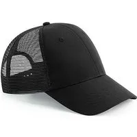 Beechfield Beechfield Damen / Herren Recycelte Basecap Urbanwear 6 Panel Snapback Truckercap, Schwarz, – Produktbild 1 von 1