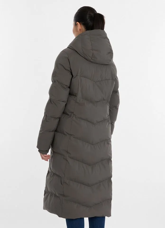 ragwear ragwear Steppmantel PAVLA LONG verdeckter Reißverschluss, Grau, – Produktbild 2 von 3