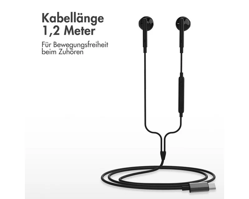imoshion imoshion Kopfhörer - Kabelgebundene Kopfhörer - Mit USB-C Anschluss, Schwarz, – Produktbild 2 von 5