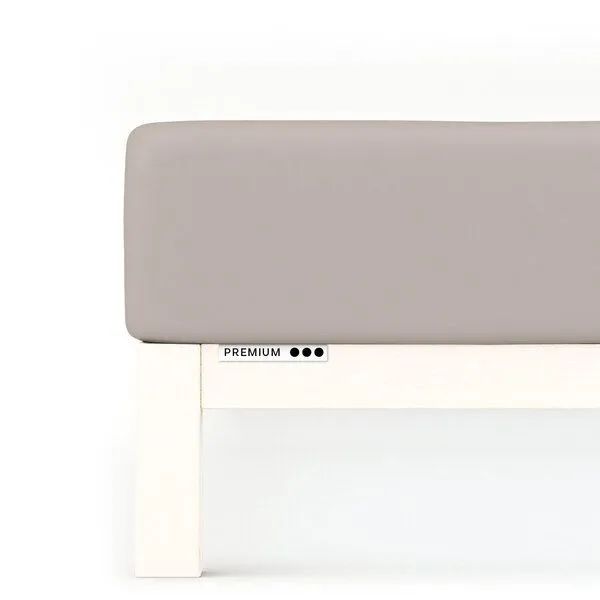 Schlafgut Schlafgut Spannbettlaken Premium - 95% Bio-Makobaumwolle, 5% Elasthan - Matratzenhöhe von 18-35cm, Sand mid, – Produktbild 1 von 7