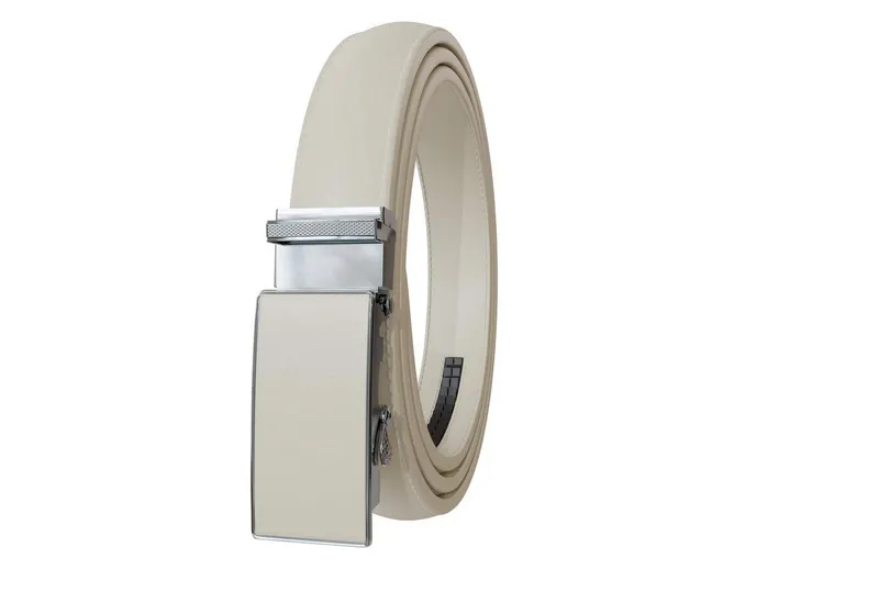 KMISSO Ledergürtel Modischer Damen Gürtel in großen Größen – Automatikverschluss – stufen (1-St) im eleganten Look, Beige, – Produktbild 2 von 5