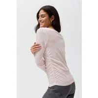 People Wear Organic People Wear Organic Langarmshirt, gerafft, Bio-Baumwolle, Rosa, – Produktbild 1 von 1