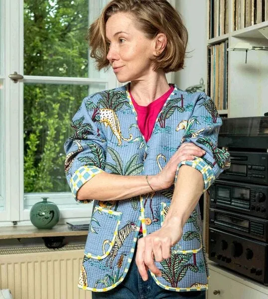 KIKOONI KIKOONI Baumwolljacke - wendbar, Savanna blue, – Produktbild 2 von 4