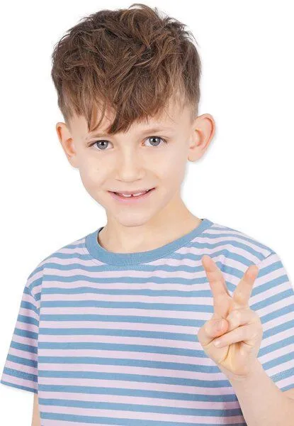 Band of Rascals Band of Rascals Striped T-Shirt, Aegean-blue-faded-pink, – Produktbild 2 von 3