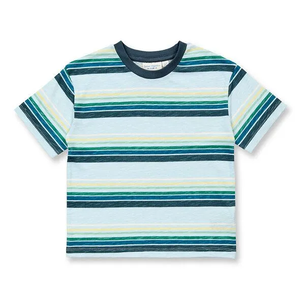 Sense Organics Sense Organics Kinder T-Shirt, Modell ANTON, Mehrfarbige ringel, – Produktbild 1 von 2