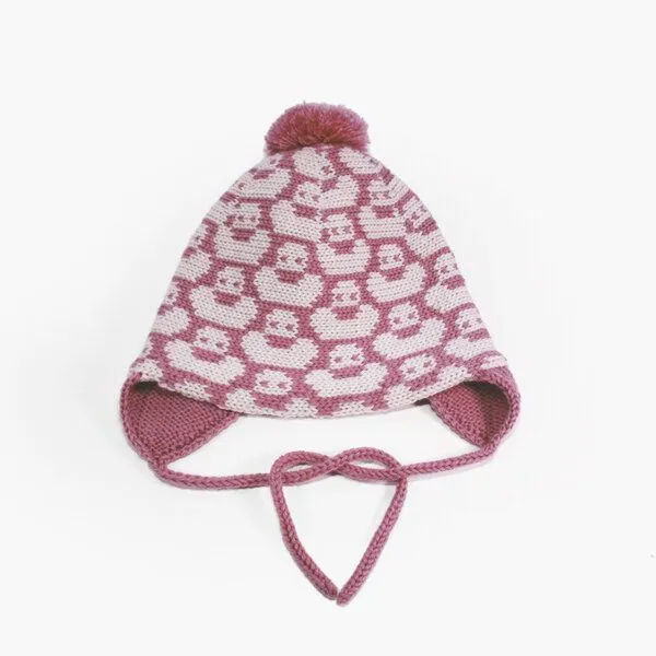 vincente vincente Mütze mit weißen Enten, Rosenholz, – Produktbild 1 von 2