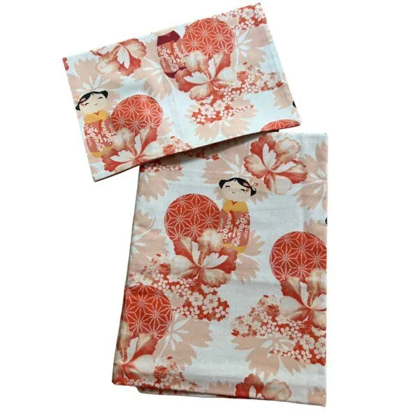 Millemarille Millemarille Baby Bettwäsche 100x135cm / 60x40cm, "kokeshi" (japanisch), – Produktbild 2 von 4
