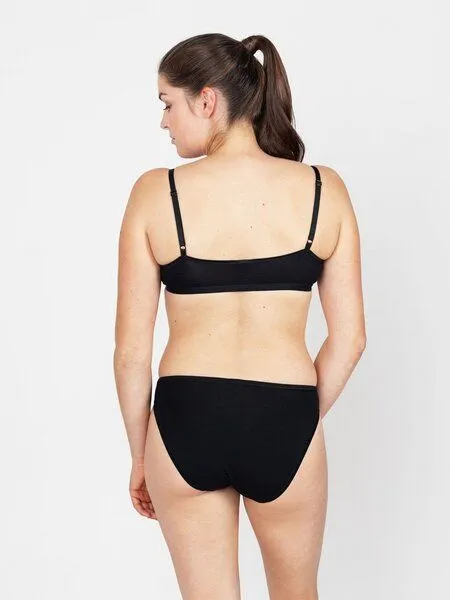 erlich textil erlich textil Edith bügelloses Bustier aus weichem Modal, Schwarz, – Produktbild 4 von 5