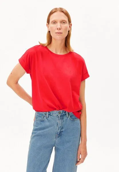 ARMEDANGELS ARMEDANGELS IDAARA Damen T-Shirt aus Bio-Baumwolle, Mars red, – Produktbild 1 von 4