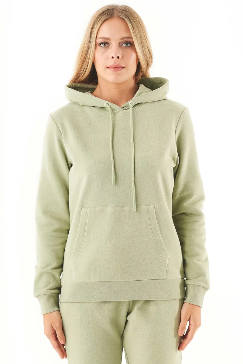 ORGANICATION ORGANICATION Damen vegan Hoodie Haree Salbei, Hellgrün, – Produktbild 2 von 2