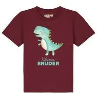 watabout kids watabout.kids T-Shirt Kinder Dinosaurier 03 Kleiner Bruder, Burgundy, – Produktbild 1 von 1