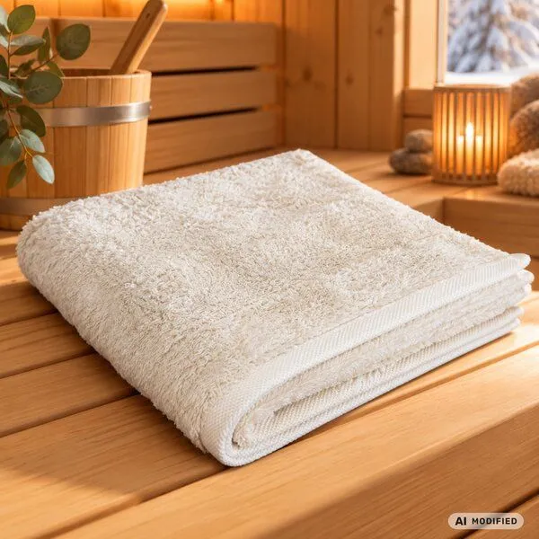VEGAN home Saunatuch | 100% Bio-Baumwolle | 100x200cm | Verschiedene Farben, Natur, – Produktbild 1 von 2