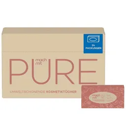 mach m!t mach m!t PURE Kosmetiktücher + Box 2-lagig – aus recyceltem Karton - Made in Germany – Produktbild 1 von 1