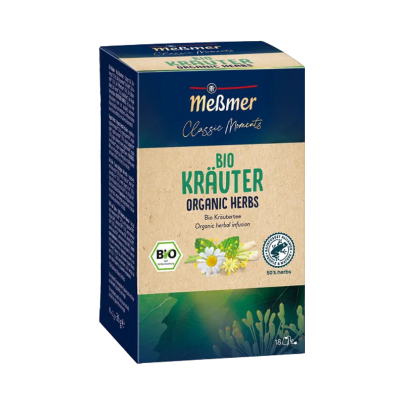 Meßmer Meßmer Classic Moments Bio Kräuter, Kräutertee, Teebeutel im Kuvert, 2. Entnahmefach/displaytauglich, 36g – Produktbild 2 von 3