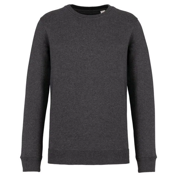Greenspired Greenspired Umweltfreundliches Unisex-Sweatshirt mit Rundhalsausschnitt 350g/m² XXS - 4 XL (slimfit), Dunkles meliertes grau, – Produktbild 1 von 1