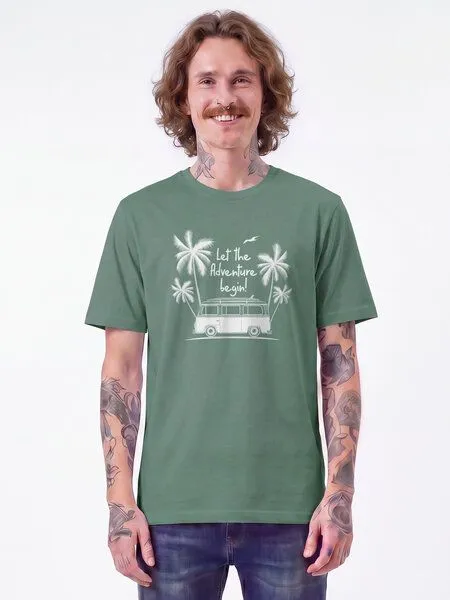 watapparel watapparel T-Shirt Unisex Let the adventure begin, Green bay, – Produktbild 2 von 2