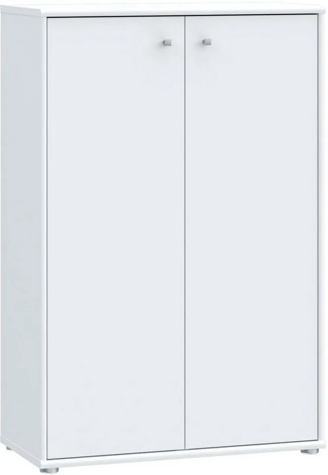 FORTE Kommode Tempra, Kommode, 2 Türen, viel Stauraum, Höhe 111,1 cm, Breite 73,7 cm, Weiß, – Produktbild 2 von 5