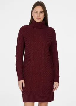 ragwear ragwear Strickkleid ODREI mit Rollkragen und tollem Zopfstrickmuster – Produktbild 1 von 1