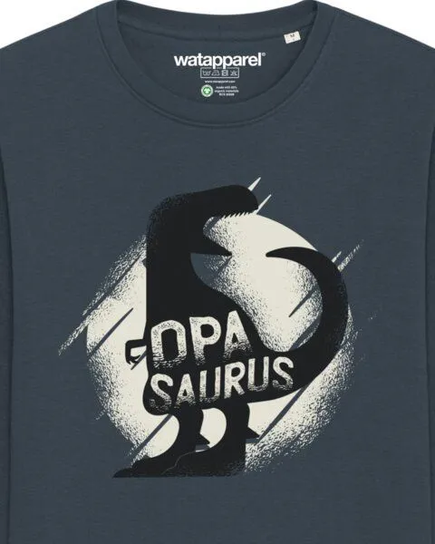 watapparel watapparel Sweatshirt Unisex Opasaurus, India ink grey, – Produktbild 3 von 3