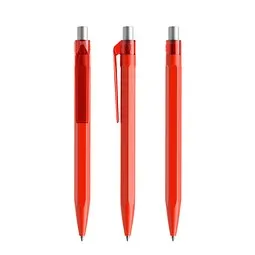 prodir prodir QS50 PMT Push Kugelschreiber, Red-Silver satin finish – Produktbild 1 von 1