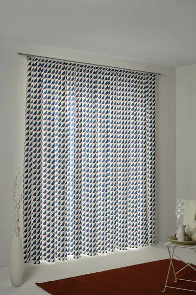 Nature by Adam Nature by Adam Vorhang aus 100% Bio-Baumwolle - Made in Germany - Circles, Blau, – Produktbild 7 von 7