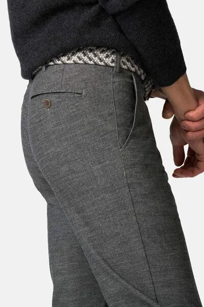 Meyer MEYER ACTIVE - JERSEY LOOK Chino, Grau (mittelgrau), – Produktbild 4 von 4