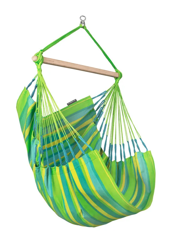 La Siesta La Siesta Hängesessel Domingo lime,105x140cm,Basic,Belastbarkeit 130kg, Gelb, – Produktbild 2 von 5